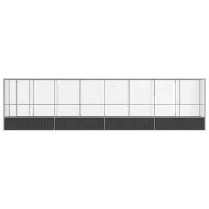Voliera con Estensione Argento 834,5x107x212 cm in Acciaio