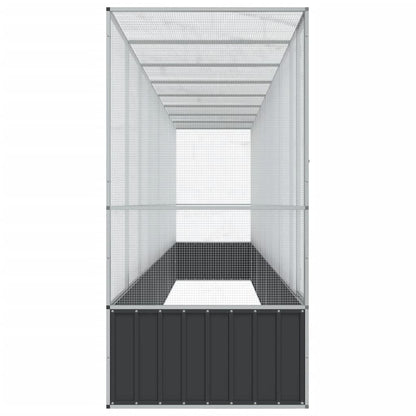 Voliera con Estensione Argento 834,5x107x212 cm in Acciaio