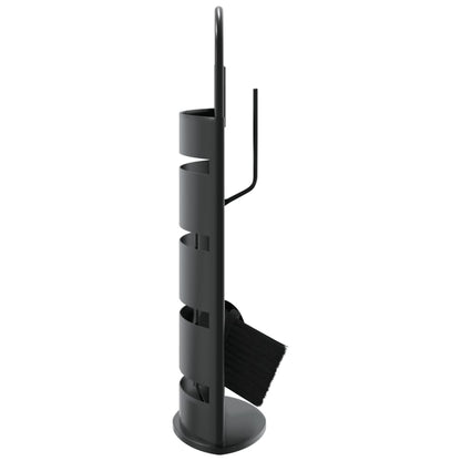 Set di attrezzi per camino 5 pezzi 23x15x66 cm in acciaio
