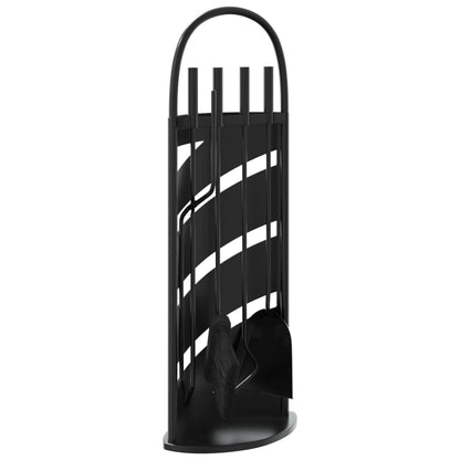 Set di attrezzi per camino 5 pezzi 23x15x66 cm in acciaio