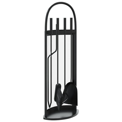 Set di attrezzi per camino 5 pezzi 23x15x66 cm in acciaio