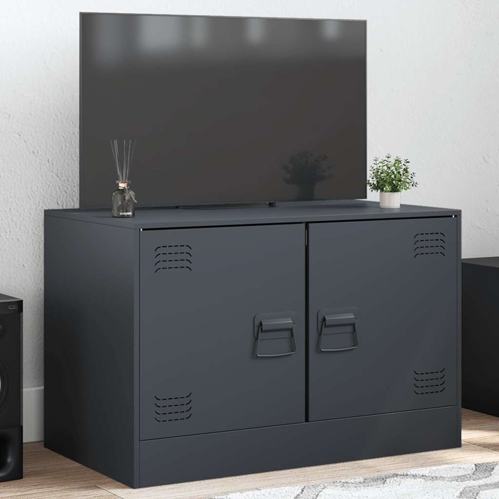 Mobile TV Antracite 67x39x44 cm in Acciaio