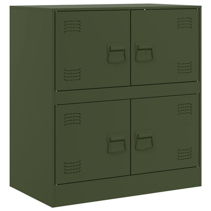 Credenza Verde Oliva 67x39x73 cm in Acciaio