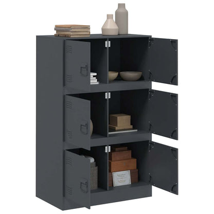 Credenza Antracite 67x39x107 cm in Acciaio