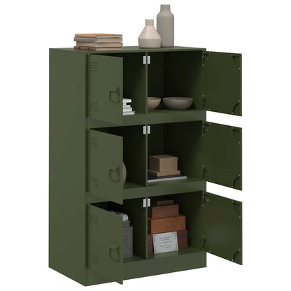 Credenza Verde Oliva 67x39x107 cm in Acciaio