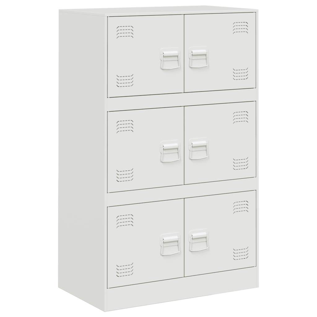 Credenza Bianca 67x39x107 cm in Acciaio