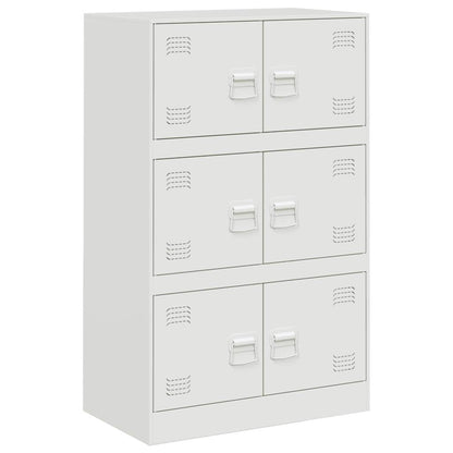Credenza Bianca 67x39x107 cm in Acciaio