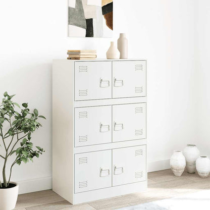 Credenza Bianca 67x39x107 cm in Acciaio