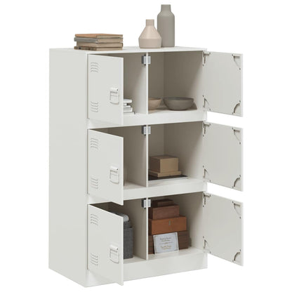 Credenza Bianca 67x39x107 cm in Acciaio