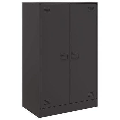 Credenza Nera 67x39x107 cm in Acciaio