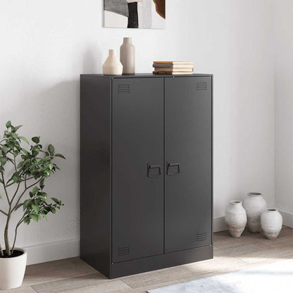 Credenza Nera 67x39x107 cm in Acciaio