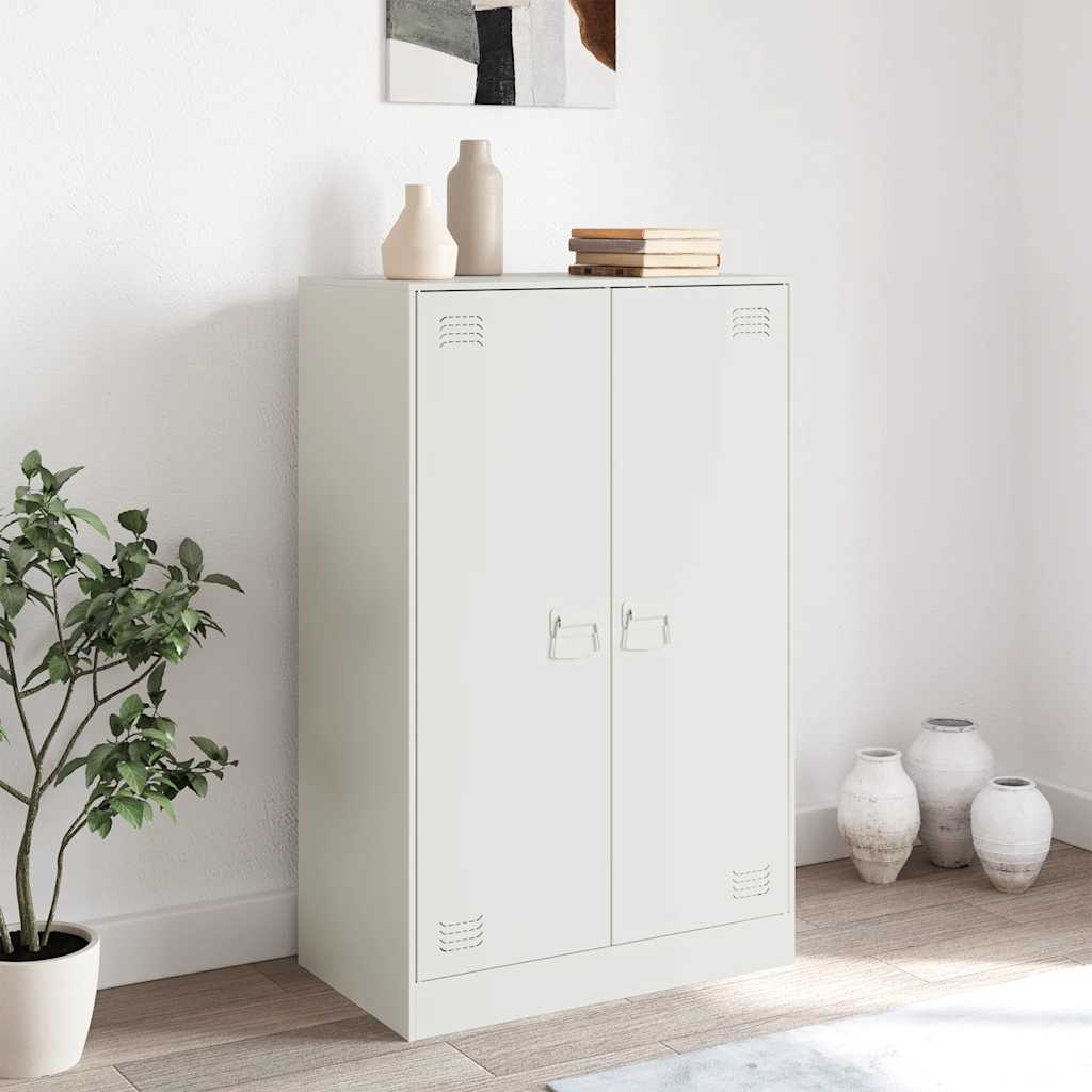 Credenza Bianca 67x39x107 cm in Acciaio