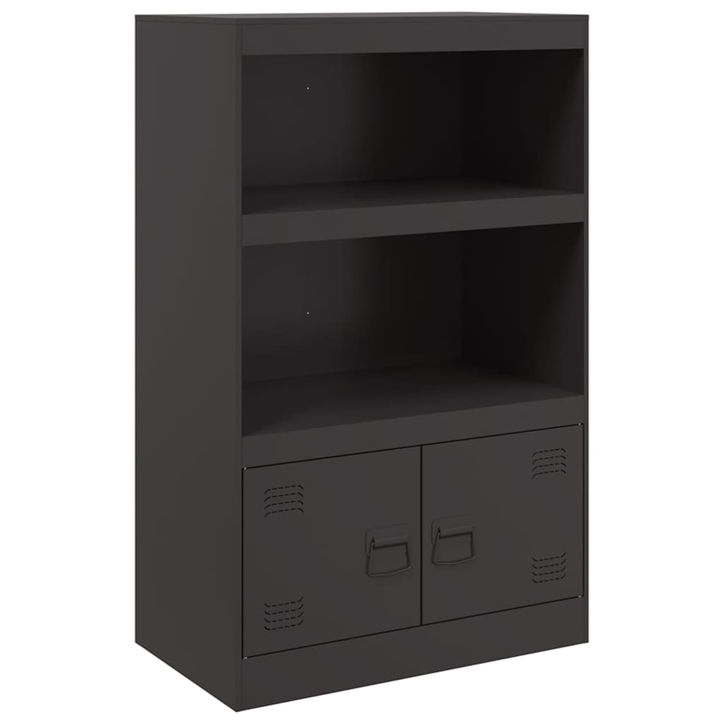 Credenza Nera 67x39x107 cm in Acciaio