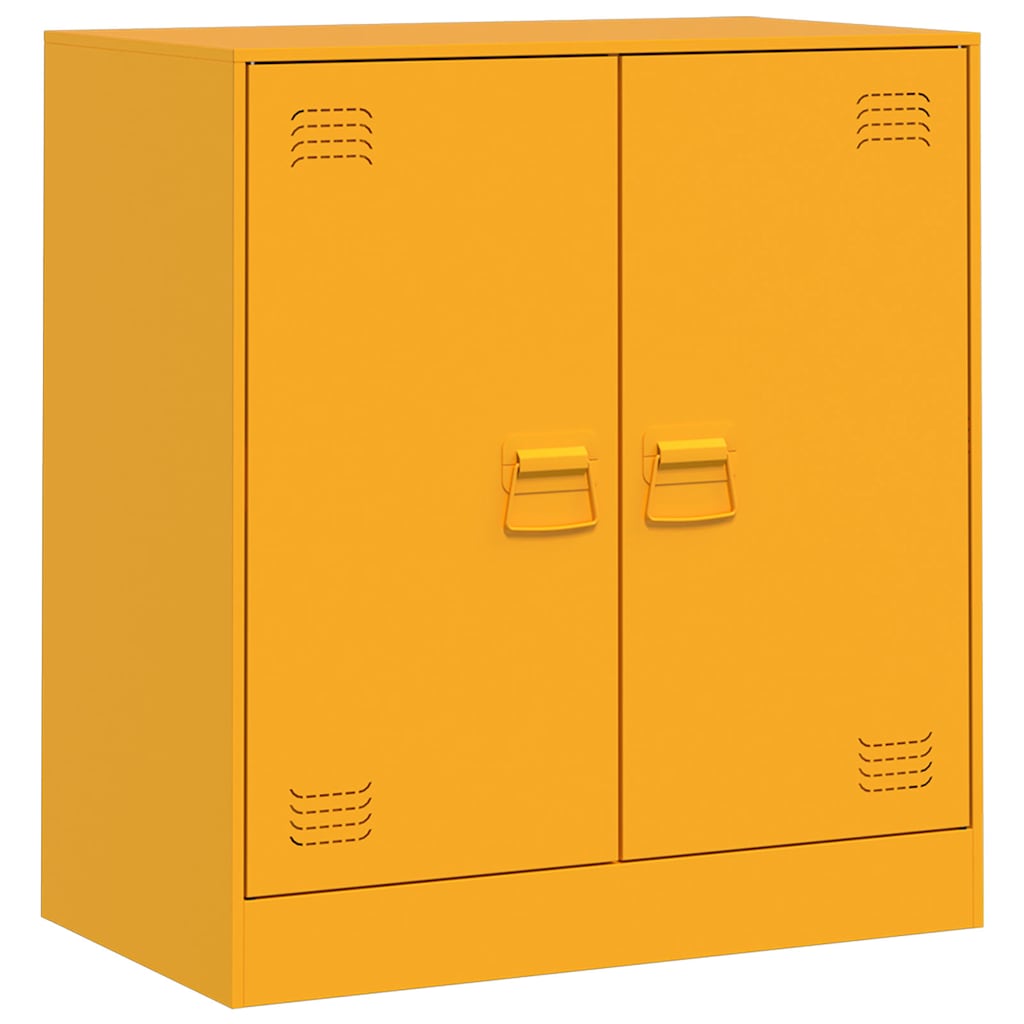 Credenza Giallo Senape 67x39x73 cm in Acciaio