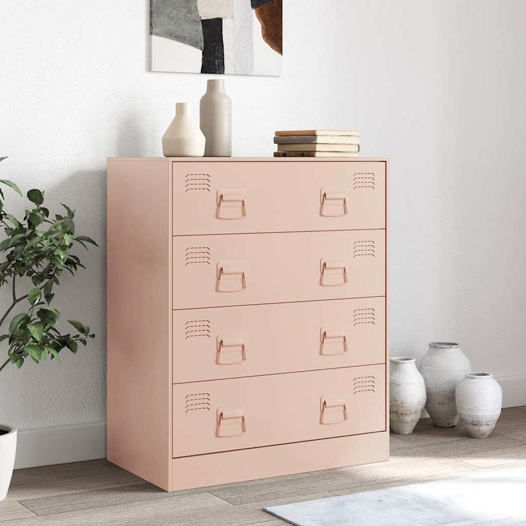 Credenza Rosa 67x39x83 cm in Acciaio