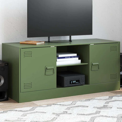 Mobile TV Verde Oliva 99x39x44 cm in Acciaio