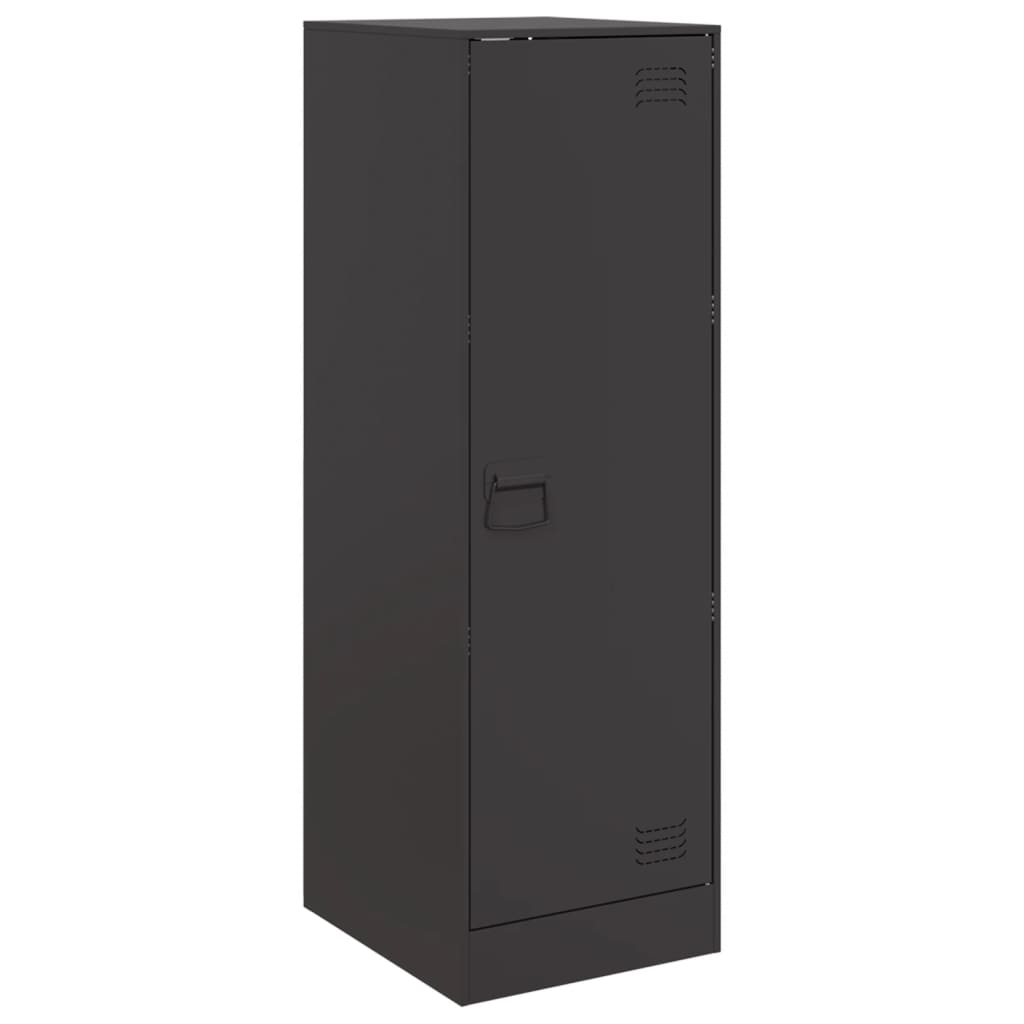 Credenza Nera 34,5x39x107 cm in Acciaio