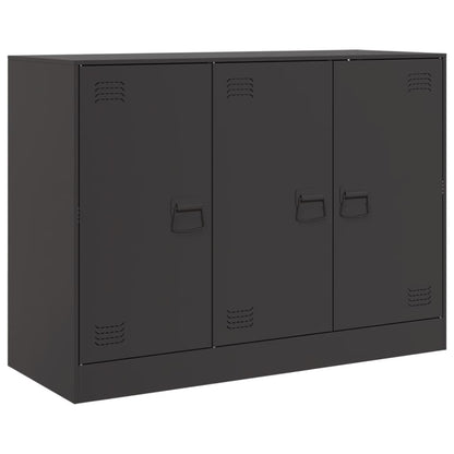 Credenza Nera 99x39x73 cm in Acciaio