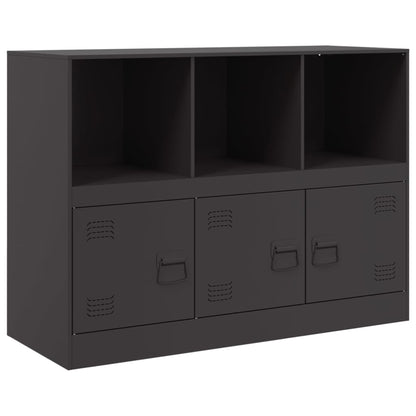 Credenza Nera 99x39x73 cm in Acciaio