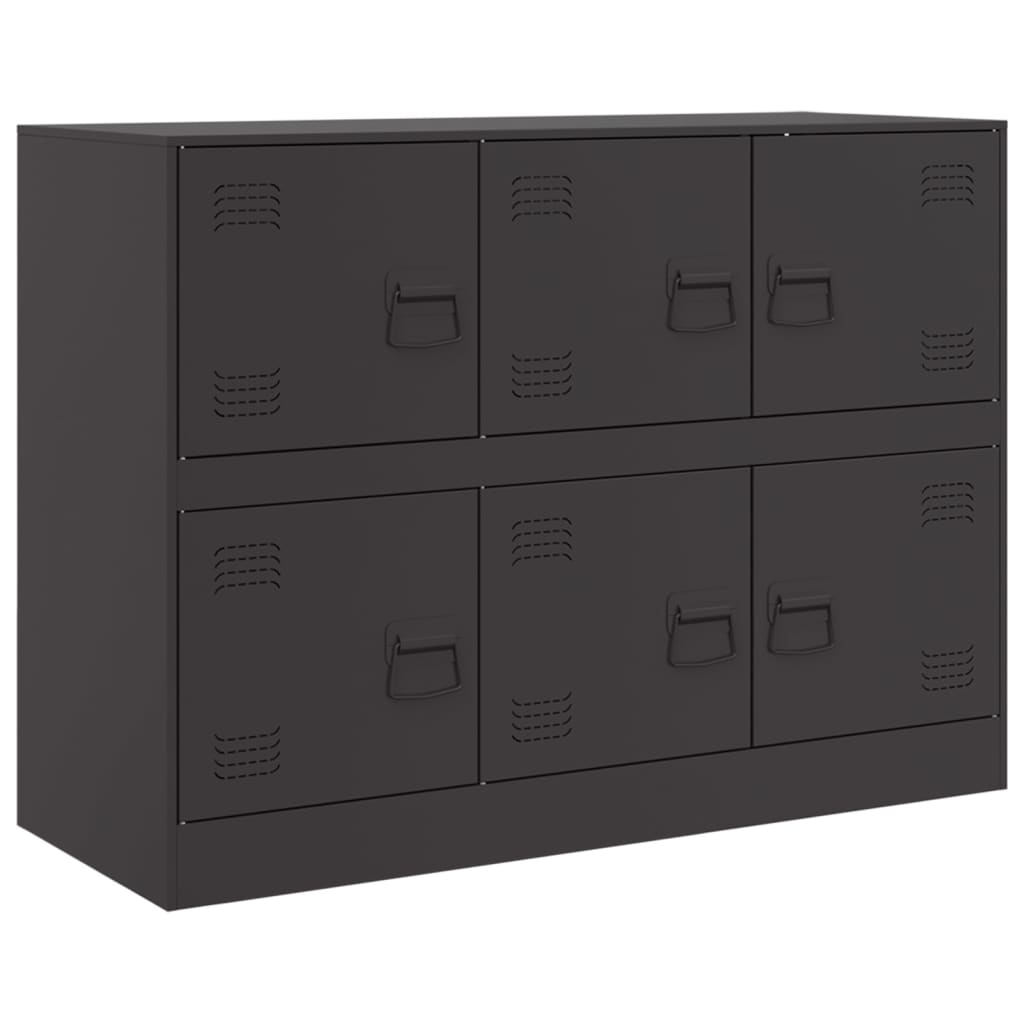 Credenza Nera 99x39x73 cm in Acciaio