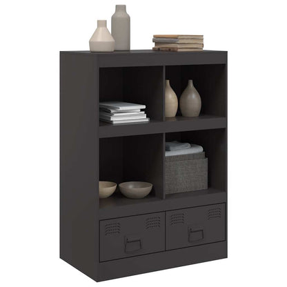 Credenza Nera 67x39x95 cm in Acciaio