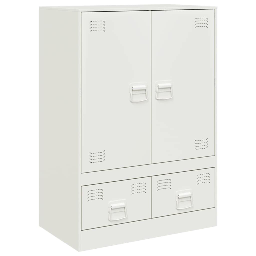 Credenza Bianca 67x39x95 cm in Acciaio