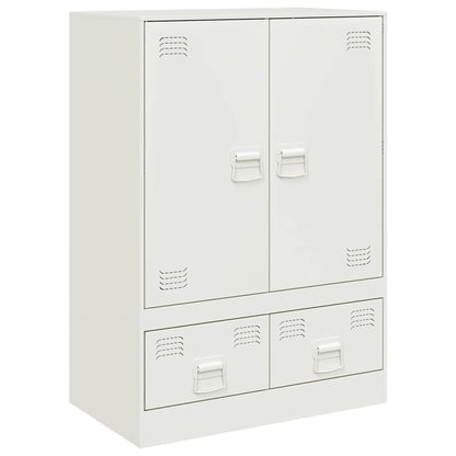 Credenza Bianca 67x39x95 cm in Acciaio