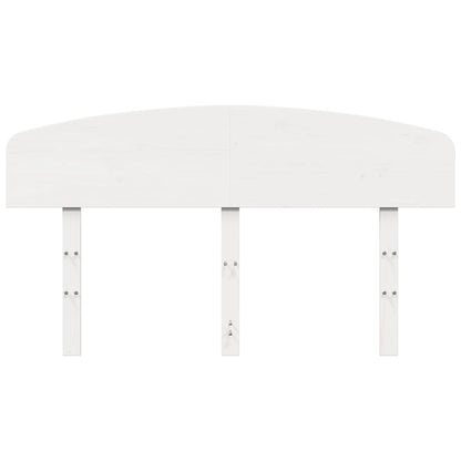 Testiera Bianca 150 cm in Legno Massello di Pino