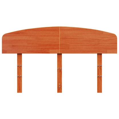 Testiera Marrone Cera 135 cm in Legno Massello di Pino