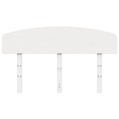 Testiera Bianca 120 cm in Legno Massello di Pino