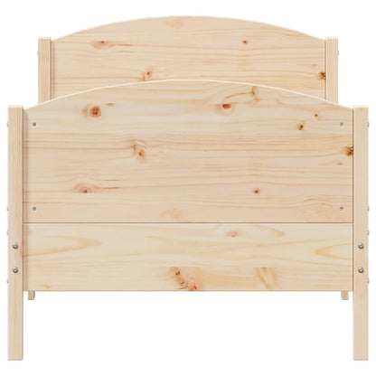 Letto senza Materasso 90x200 cm in Legno Massello di Pino