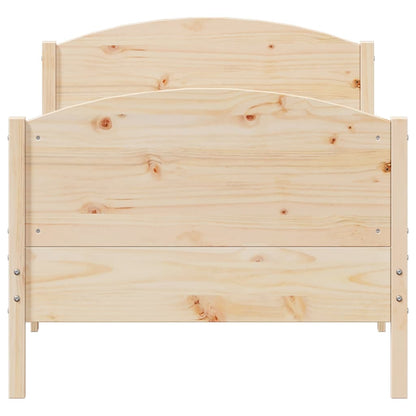 Letto senza Materasso 75x190 cm in Legno Massello Pino