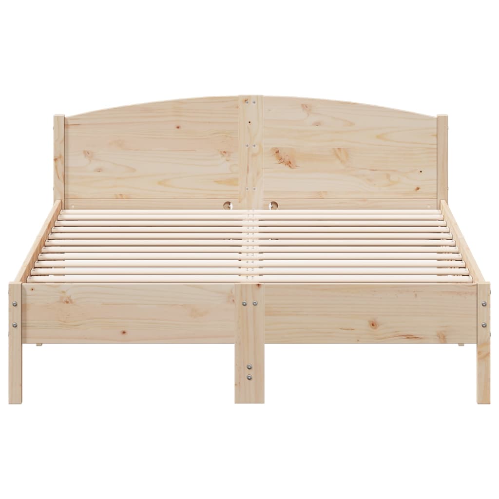 Letto senza Materasso 140x200 cm in Legno Massello di Pino