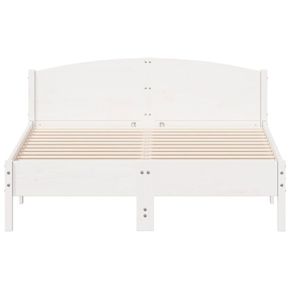Letto senza Materasso Bianco 140x200 cm Legno Massello di Pino