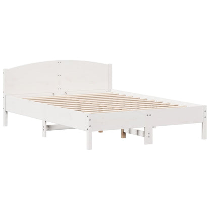 Letto senza Materasso Bianco 120x200 cm Legno Massello di Pino