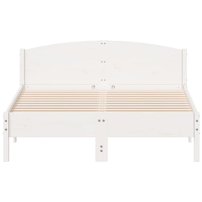 Letto senza Materasso Bianco 120x200 cm Legno Massello di Pino