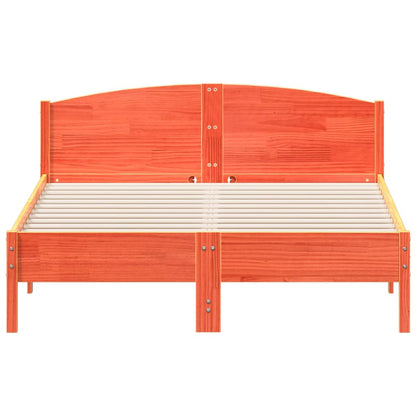 Letto senza Materasso Marrone Cera 120x200 cm in Legno di Pino