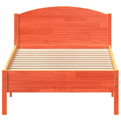 Letto senza Materasso Marrone Cera 90x200 cm Legno di Pino