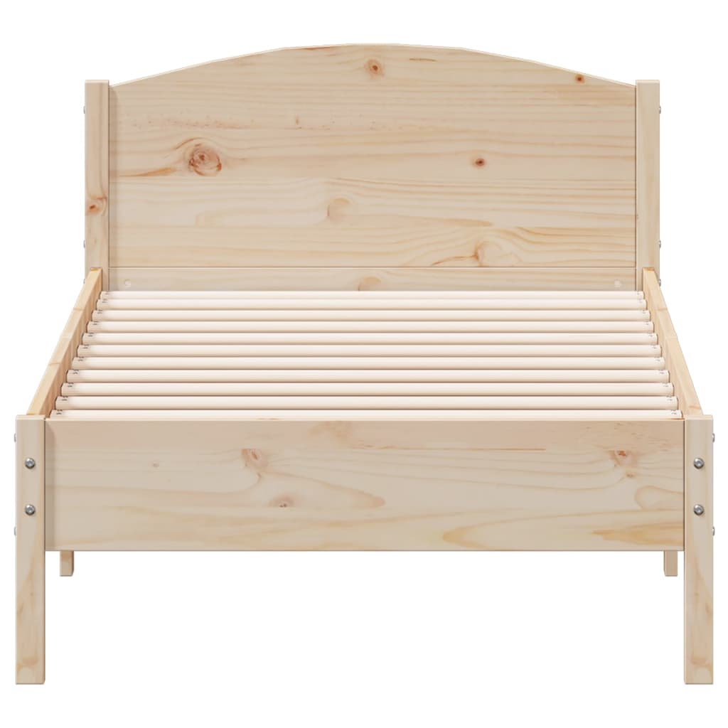 Letto senza Materasso 75x190 cm in Legno Massello Pino