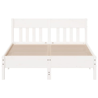 Letto senza Materasso Bianco 120x200 cm Legno Massello di Pino