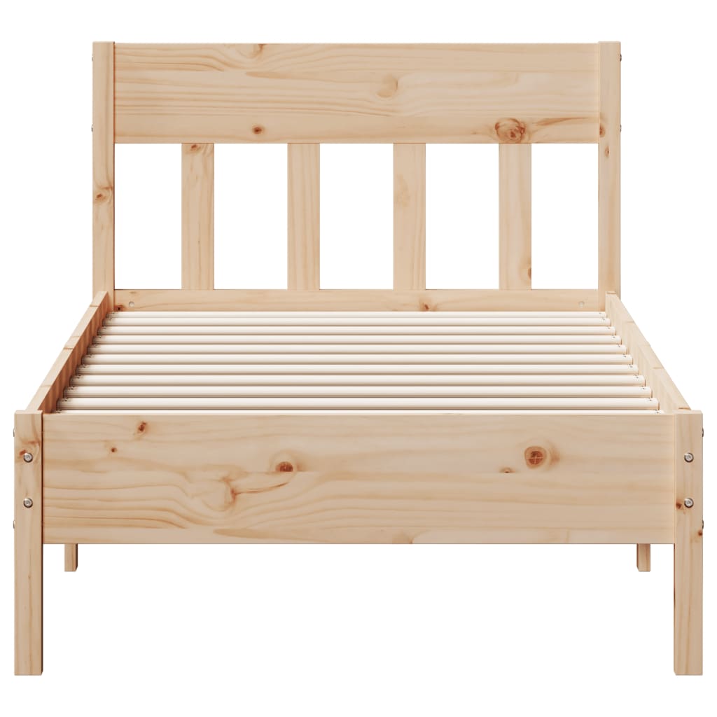 Letto senza Materasso 90x200 cm in Legno Massello di Pino