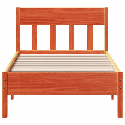 Letto senza Materasso Marrone Cera 90x200 cm Legno di Pino