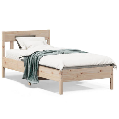 Letto senza Materasso 90x190 cm in Legno Massello di Pino