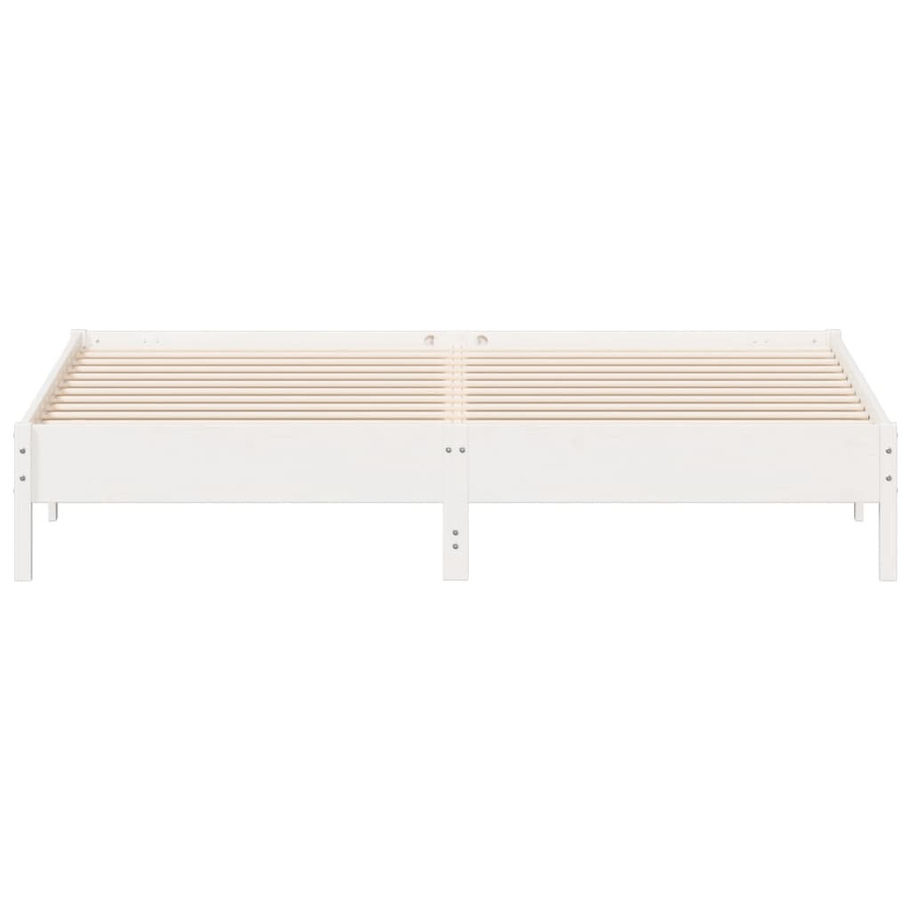 Letto senza Materasso Bianco 180x200 cm Legno Massello di Pino