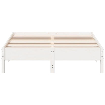 Letto senza Materasso Bianco 160x200 cm Legno Massello di Pino