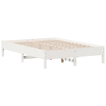 Letto senza Materasso Bianco 150x200 cm Legno Massello di Pino