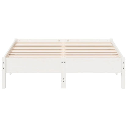 Letto senza Materasso Bianco 150x200 cm Legno Massello di Pino