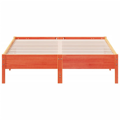Letto senza Materasso Marrone Cera 150x200 cm in Legno di Pino