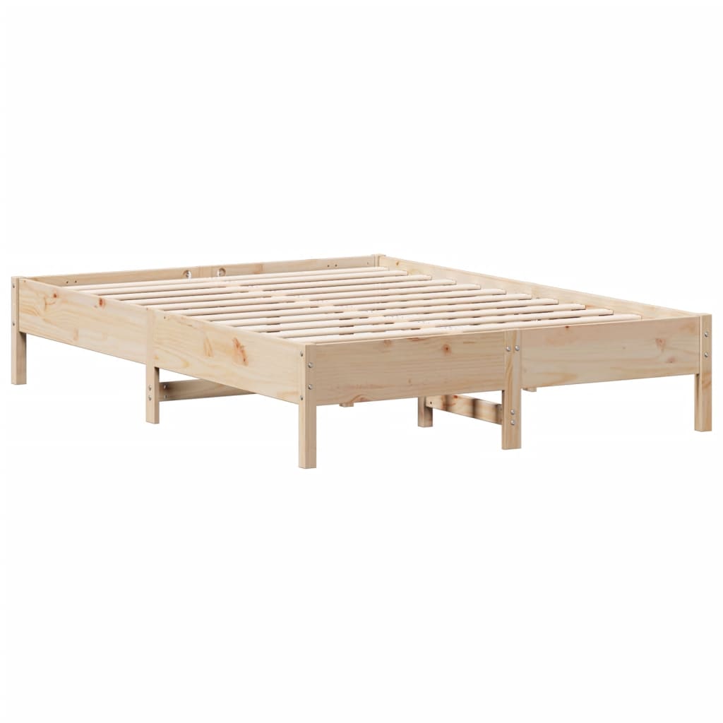 Letto senza Materasso 140x200 cm in Legno Massello di Pino