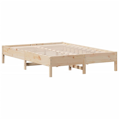 Letto senza Materasso 140x200 cm in Legno Massello di Pino